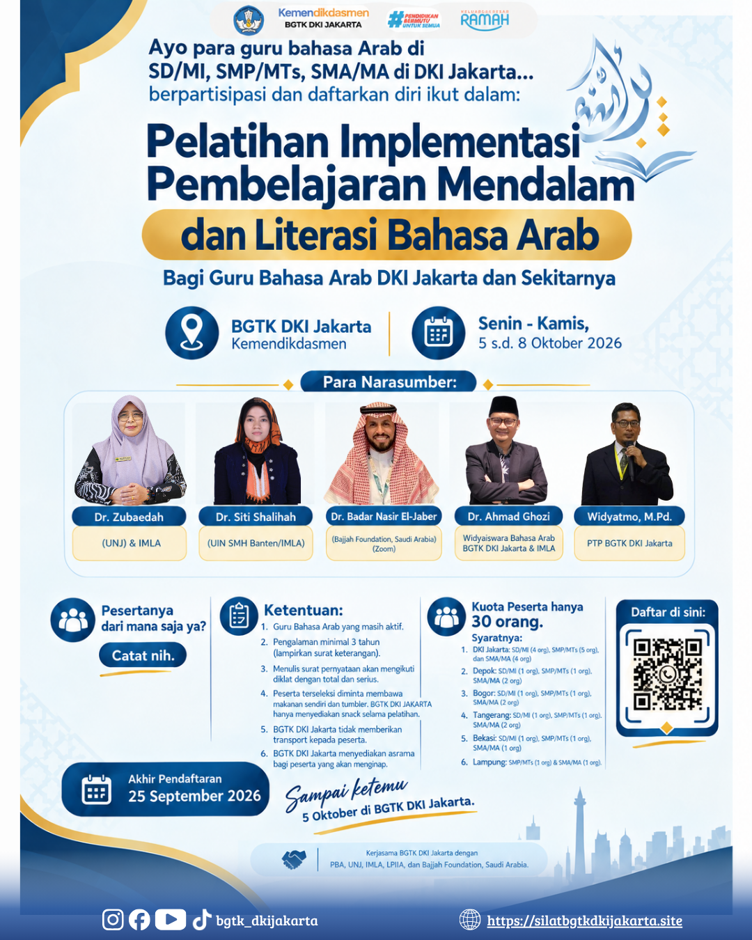Pelatihan Implementasi Pembelajaran Mendalam dan Literasi Bahasa Arab