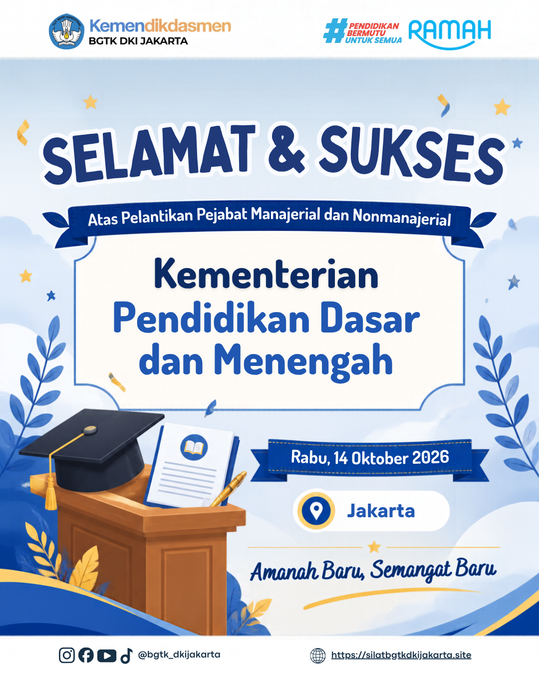 🤝 Selamat atas Pelantikan Pejabat Kemendikdasmen: Bersinergi untuk Pendidikan Berkualitas